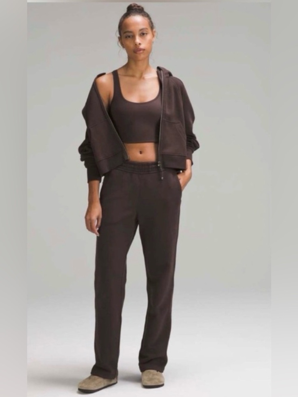 NWT Lululemon Wunder Train Scoop Neck Tank Rib, size 4, Espresso Brown